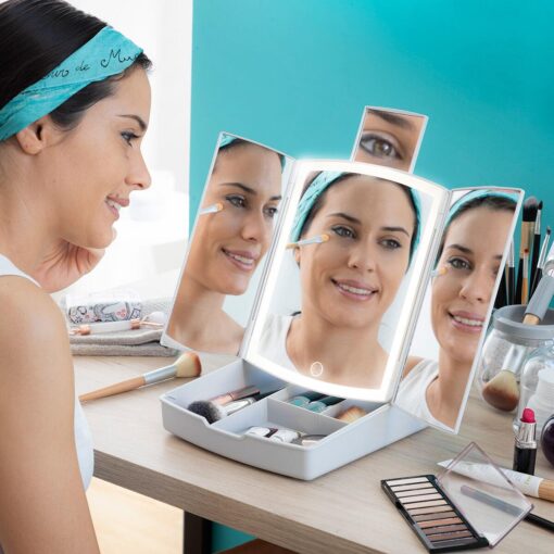 Klappbarer Spiegel 3 in 1 Make up Organizer Panomir IG